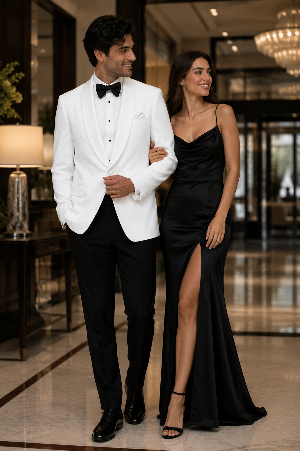 Snow White Dinner Jacket 100% Poly - Cheap Priced Blazer Jacket For Men Online1 Button Shawl Collar