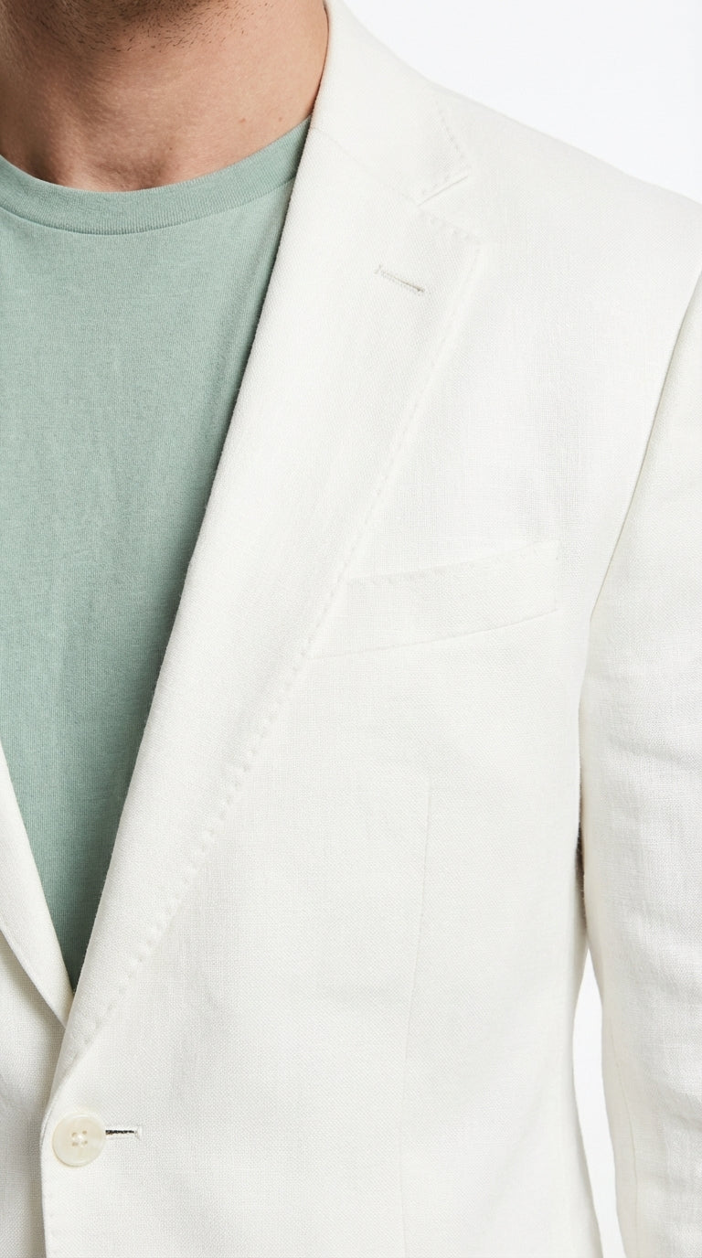 Miami Vice Sonny Crockett Mens White Blazer – Classic Fit Formal Casual Dress Jacket for Business and Wedding Iconic Characters Pop Culture