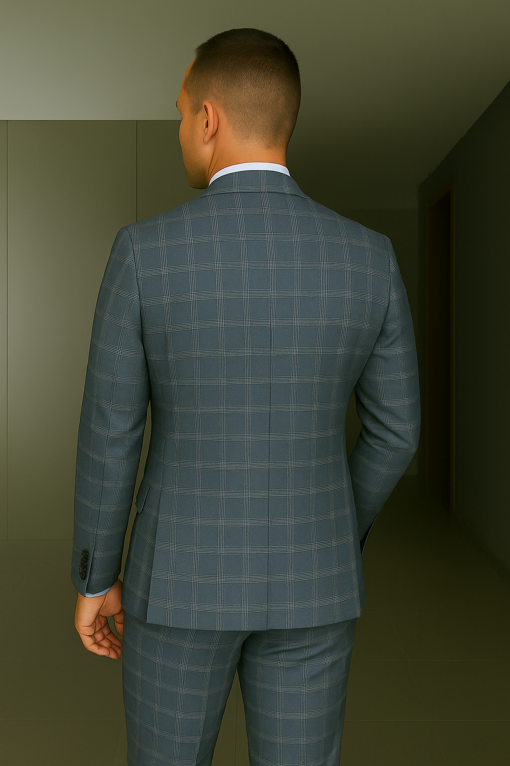 Italian 3-Piece Wool Suit Modern Fit by Statement