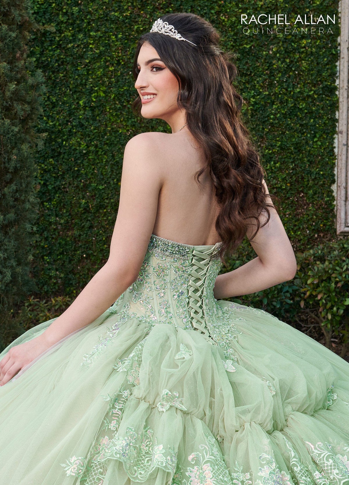 Rachel Allan RQ2178 Strapless Bell Sleeve Quinceanera Dress