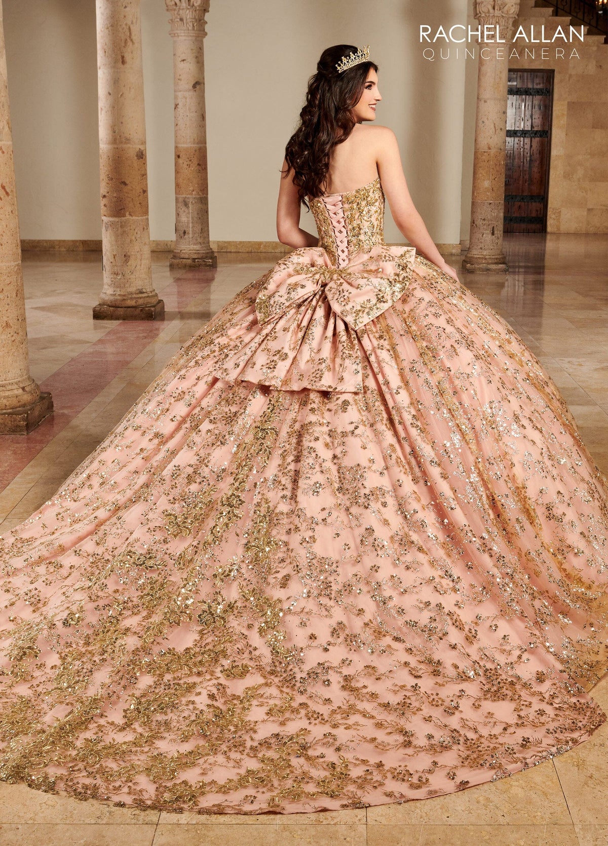 Rachel Allan RQ2176 Strapless Long Sleeve Quinceanera Dress