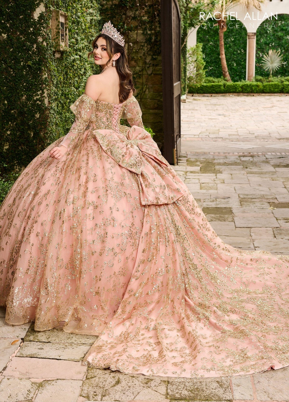 Rachel Allan RQ2176 Strapless Long Sleeve Quinceanera Dress