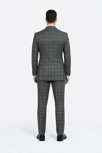 Rossiman Wool Suit with Wide-Leg Pleated Pants