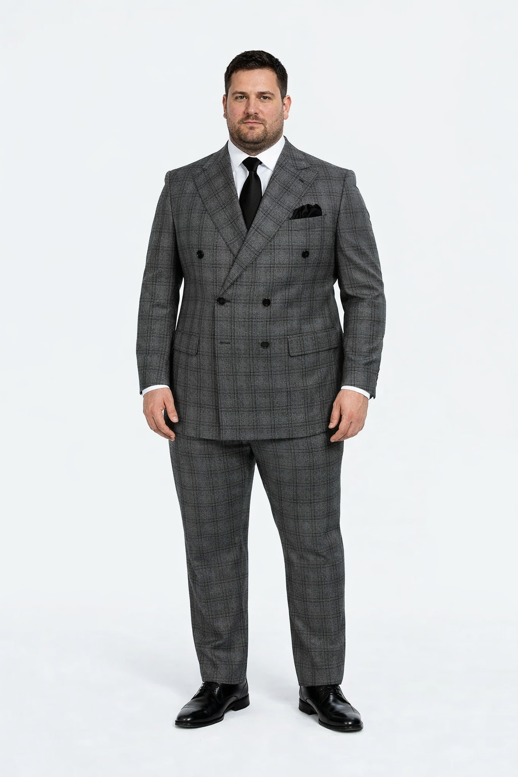 Rossiman Wool Suit with Wide-Leg Pleated Pants