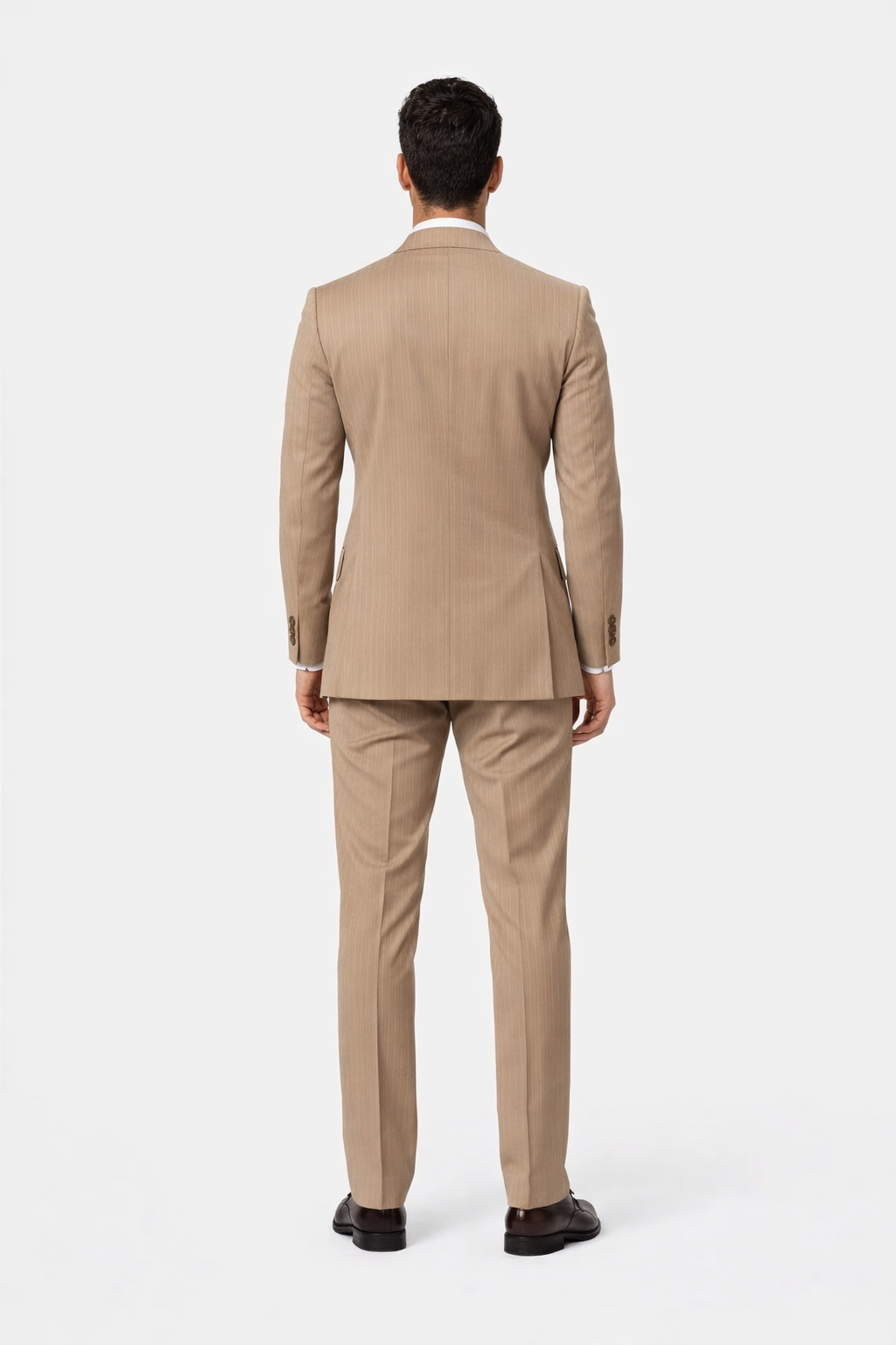 Rossiman Baggy Wool Pinstripe Suit, Classic Fit