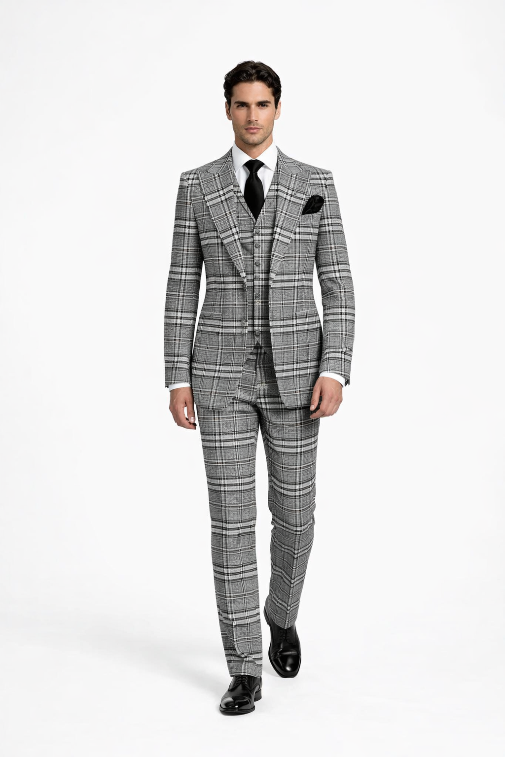 Rossiman Wool 3-Piece Suit with Baggy Pleated Pants