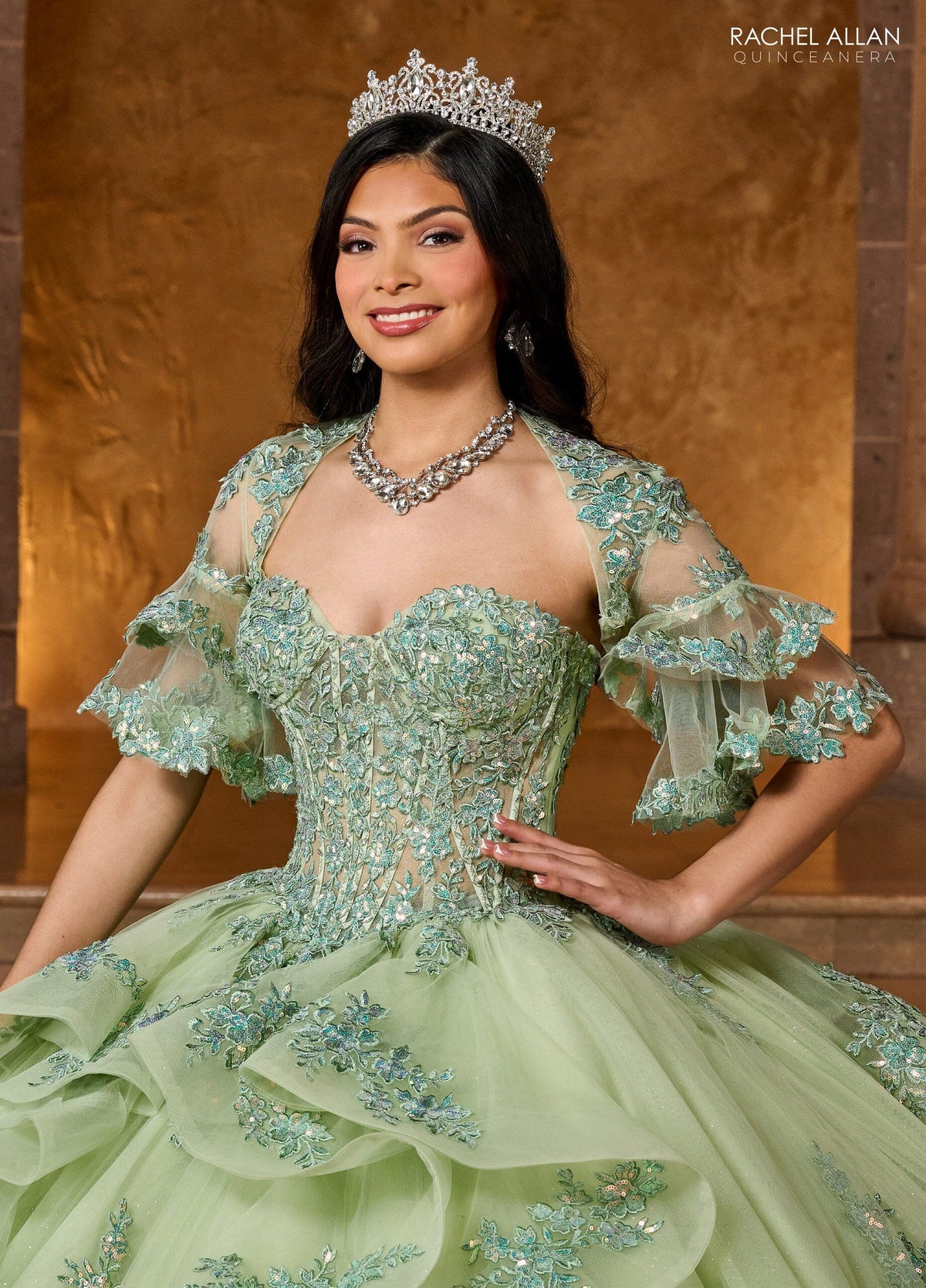 Rachel Allan RQ1138 Sweetheart Layered Quinceanera Dress