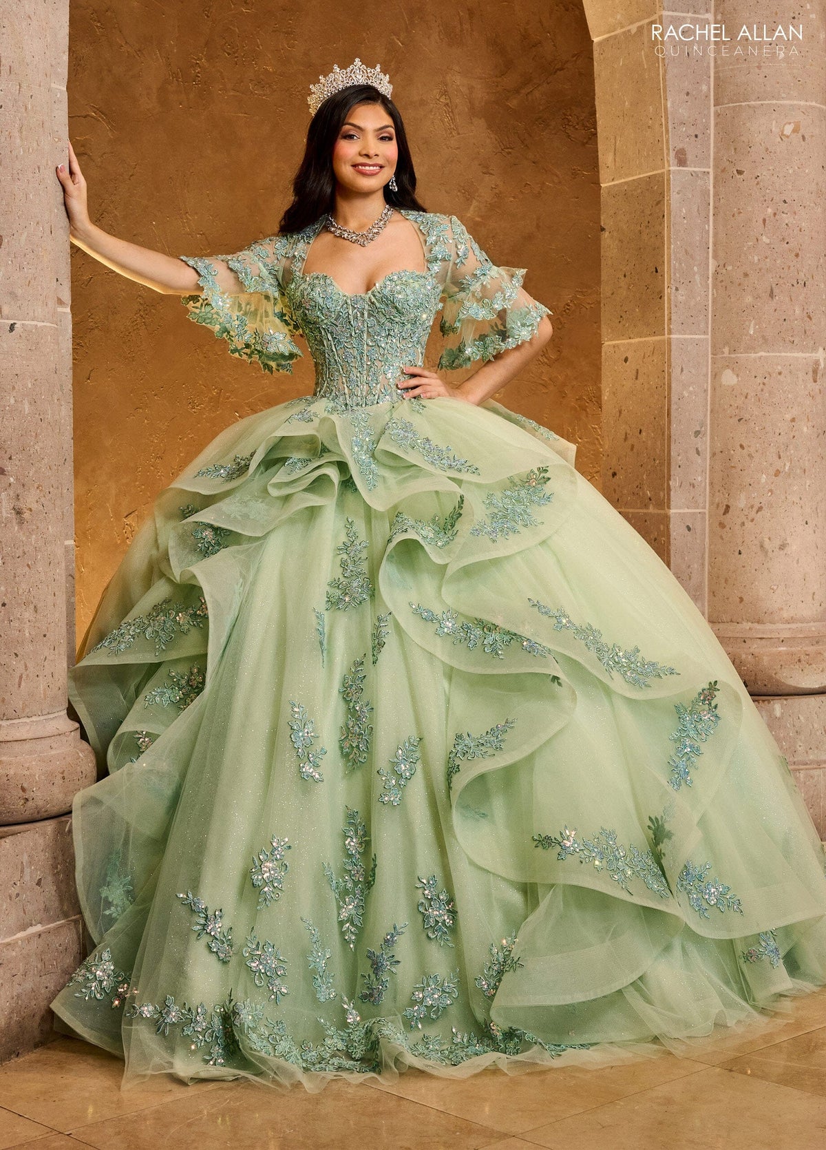 Rachel Allan RQ1138 Sweetheart Layered Quinceanera Dress
