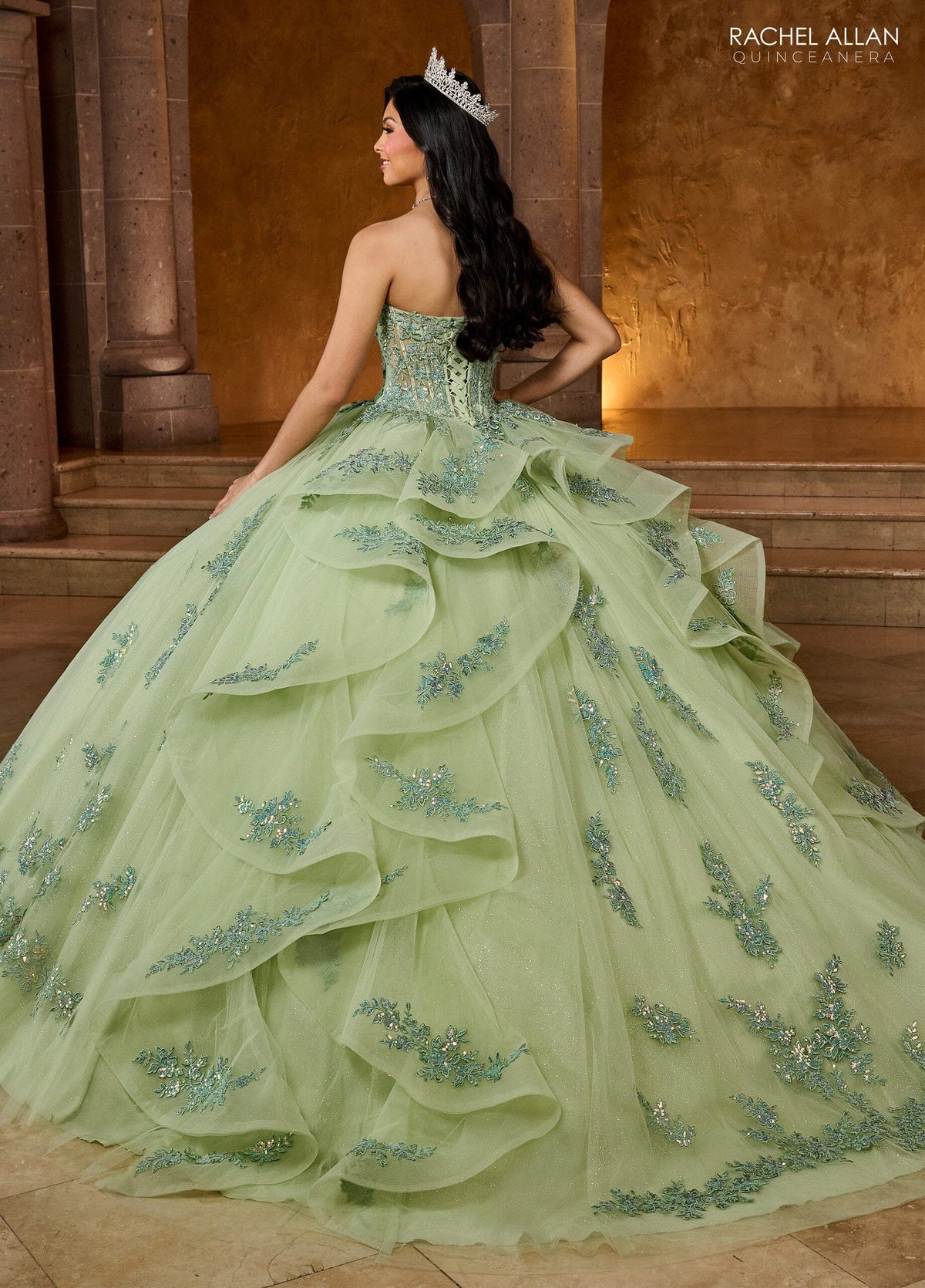 Rachel Allan RQ1138 Sweetheart Layered Quinceanera Dress