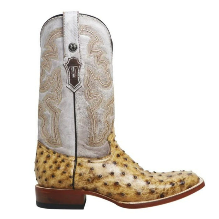 Men's Dutton Print Ostrich Square Toe Boots Rustic Orix: