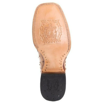 Men's Dutton Print Ostrich Square Toe Boots Rustic Orix: