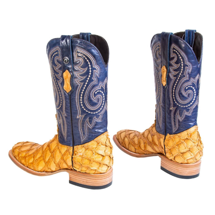 Men's Genuine Monster Fish Square Toe Boots Buttercup