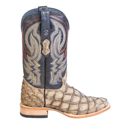 Men's Genuine Monster Fish Square Toe Boots Oryx