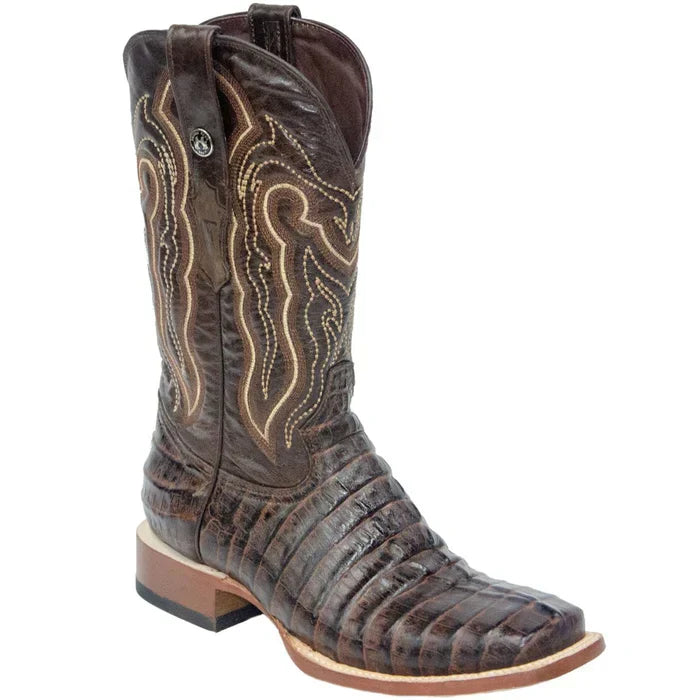 Marshall Print Caiman Tail Square Toe Boots