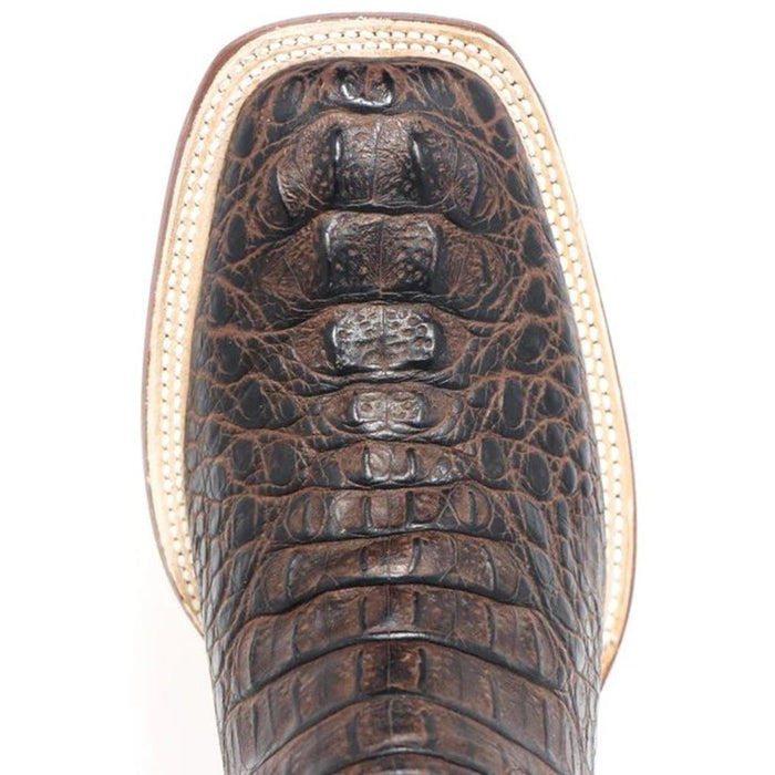 Men's Hudson Square Toe Caiman Print Boots