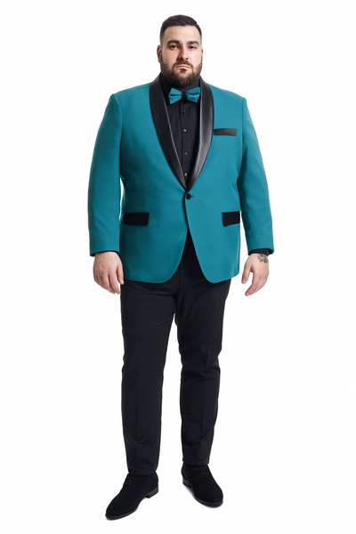 Teal Velvet Tuxedo Jacket with Shawl Lapel β Slim Fit