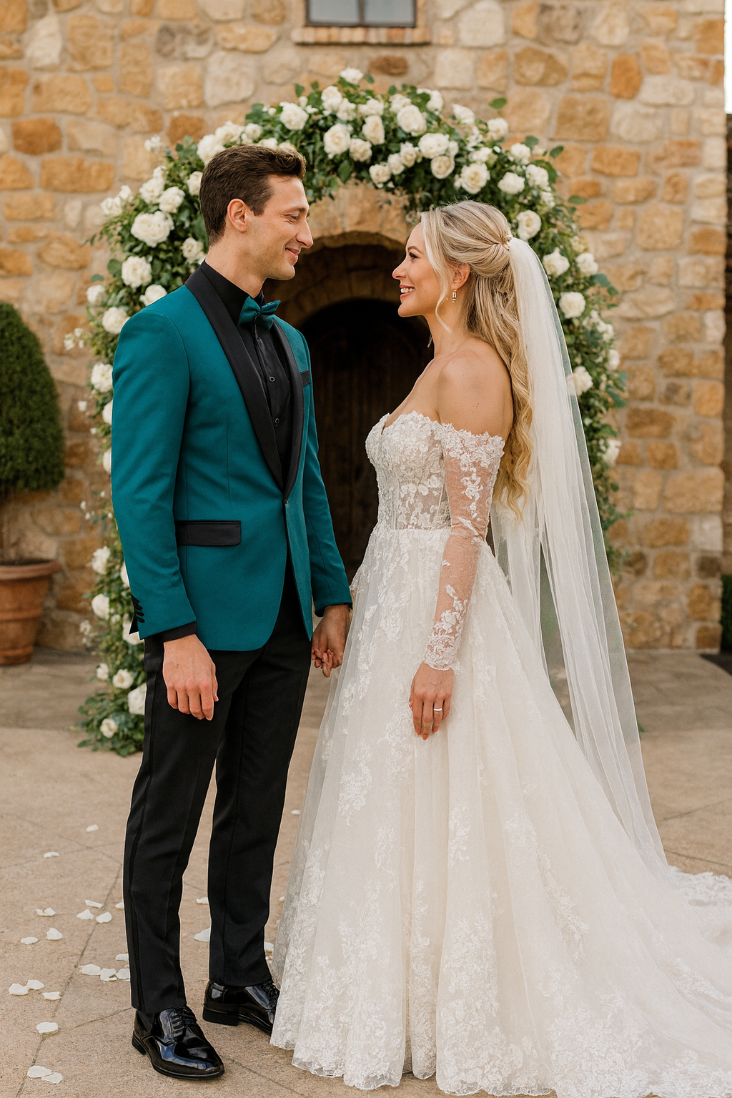 Teal Velvet Tuxedo Jacket with Shawl Lapel β Slim Fit