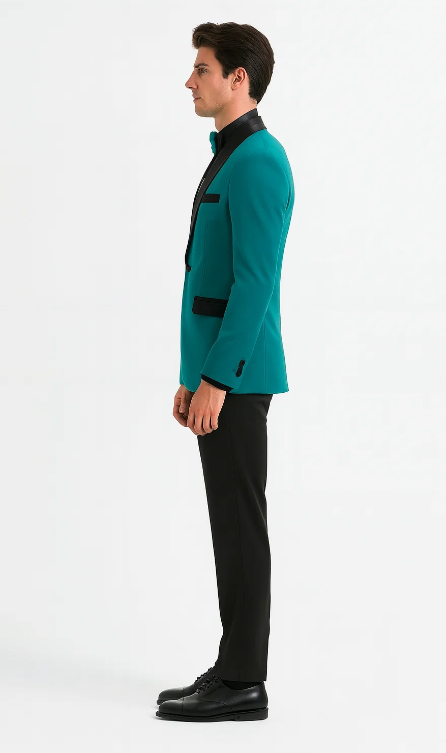Teal Velvet Tuxedo Jacket with Shawl Lapel β Slim Fit