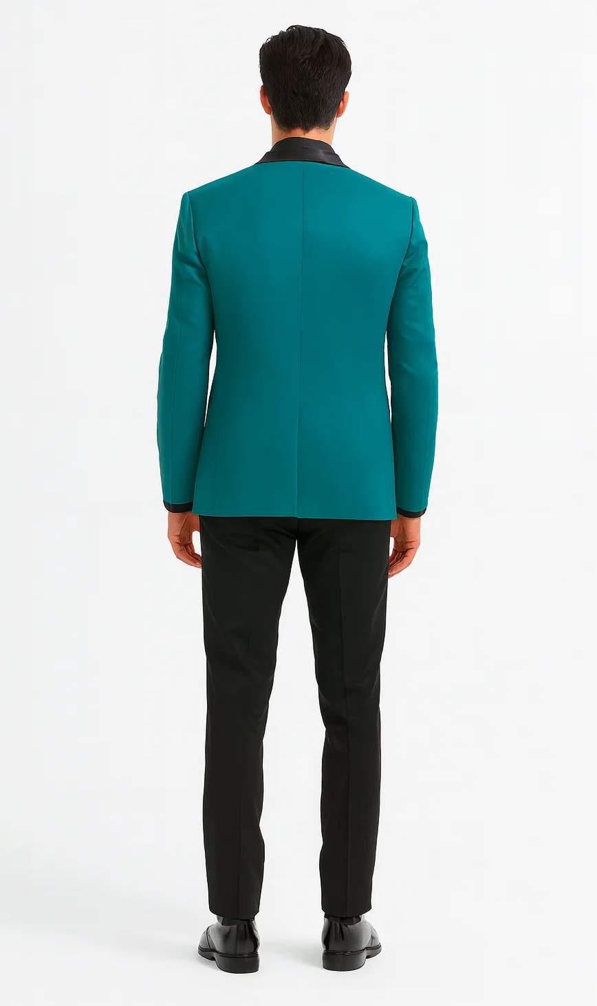 Teal Velvet Tuxedo Jacket with Shawl Lapel β Slim Fit