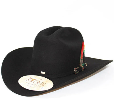 Texana 100X El Fantasma Negro con Plumas