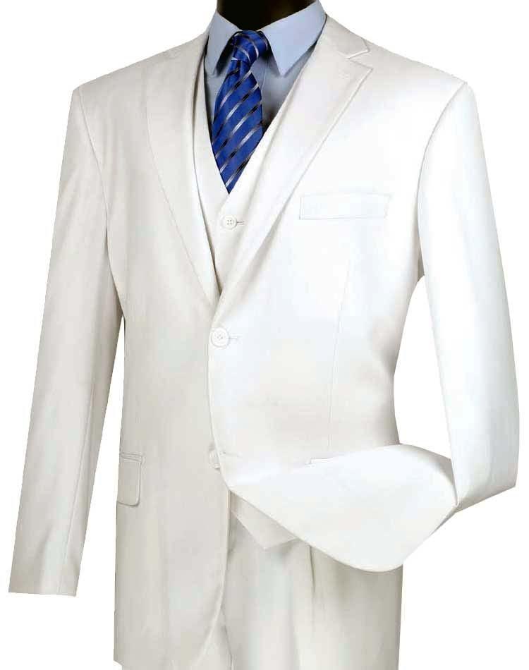 Three Piece Classic Fit Vested Suit by Vinci