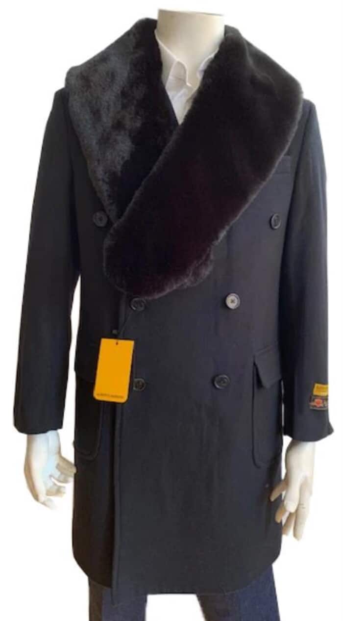 Three Quarter Overcoat in Wool-Cashmere