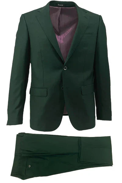 Porto Slim Fit Wool Suit by Tiglio Luxe