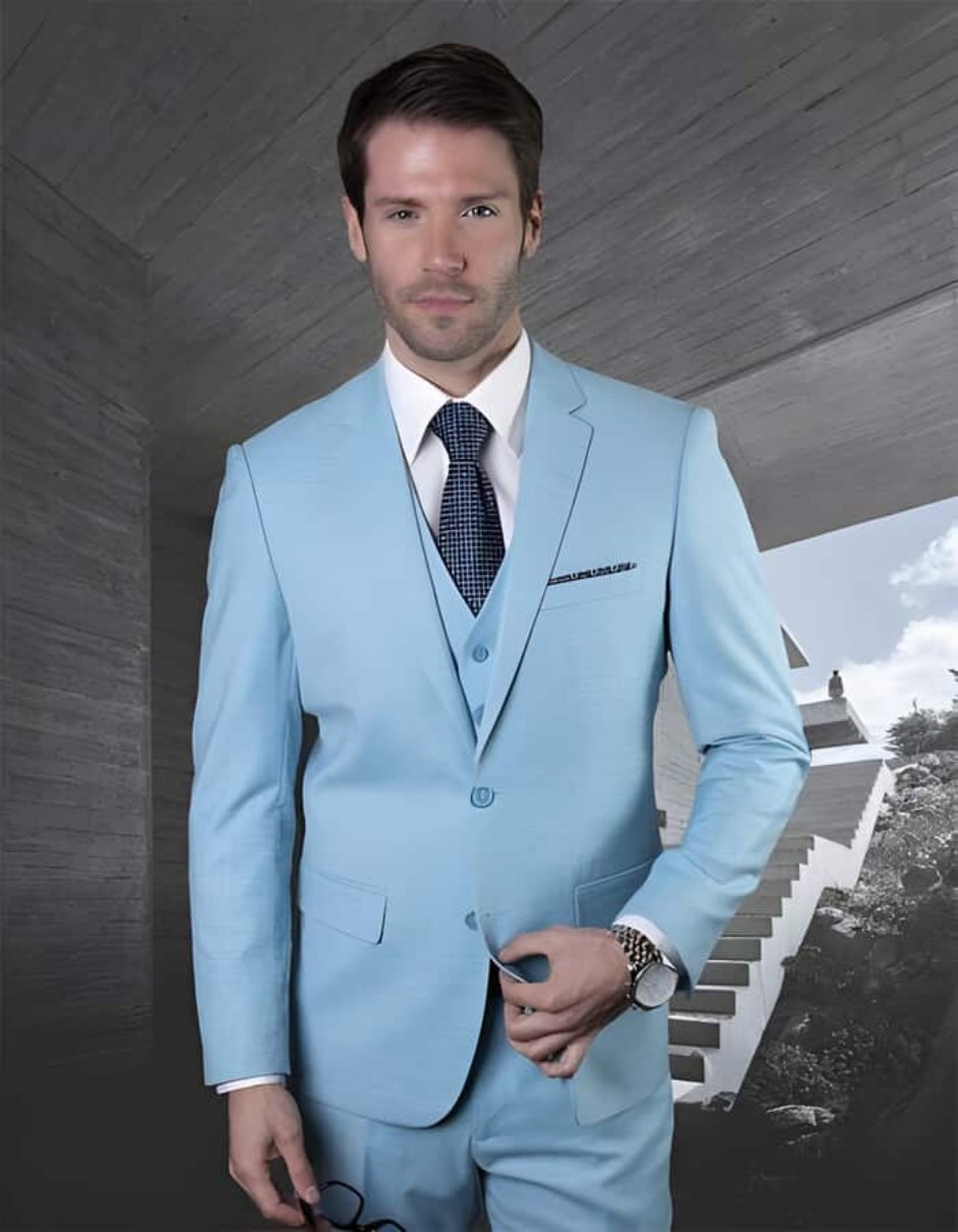 Turquoise Ultra Slim Fit Two Button Suit