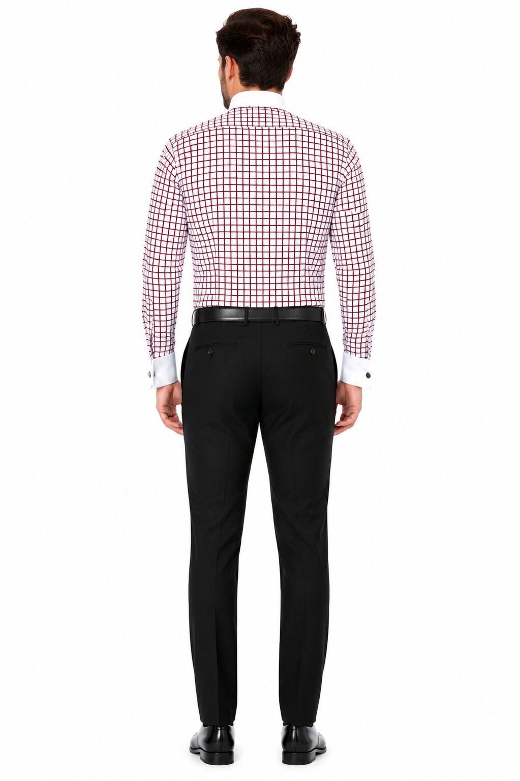 Mens Burgundy Shirt With Tie
