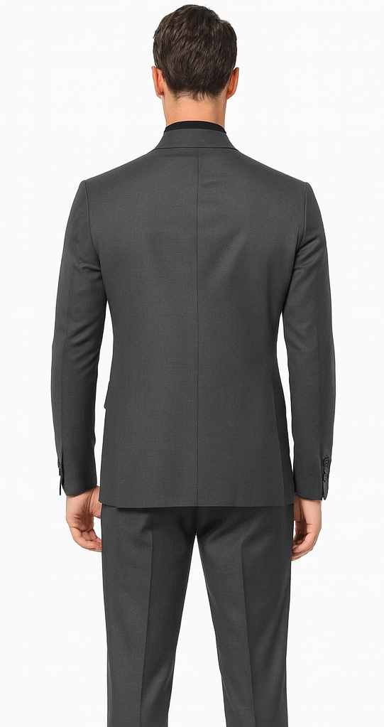 Ultra Slim Fit Double Breasted Light Grey Suit - Narrow Leg Pants - Gucci Cut - Tapered Jacket