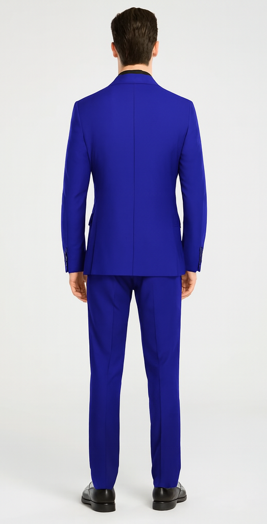 Ultra Slim Fit Double Breasted Royal Suit - Narrow Leg Pants - Gucci Cut - Tapered Jacket