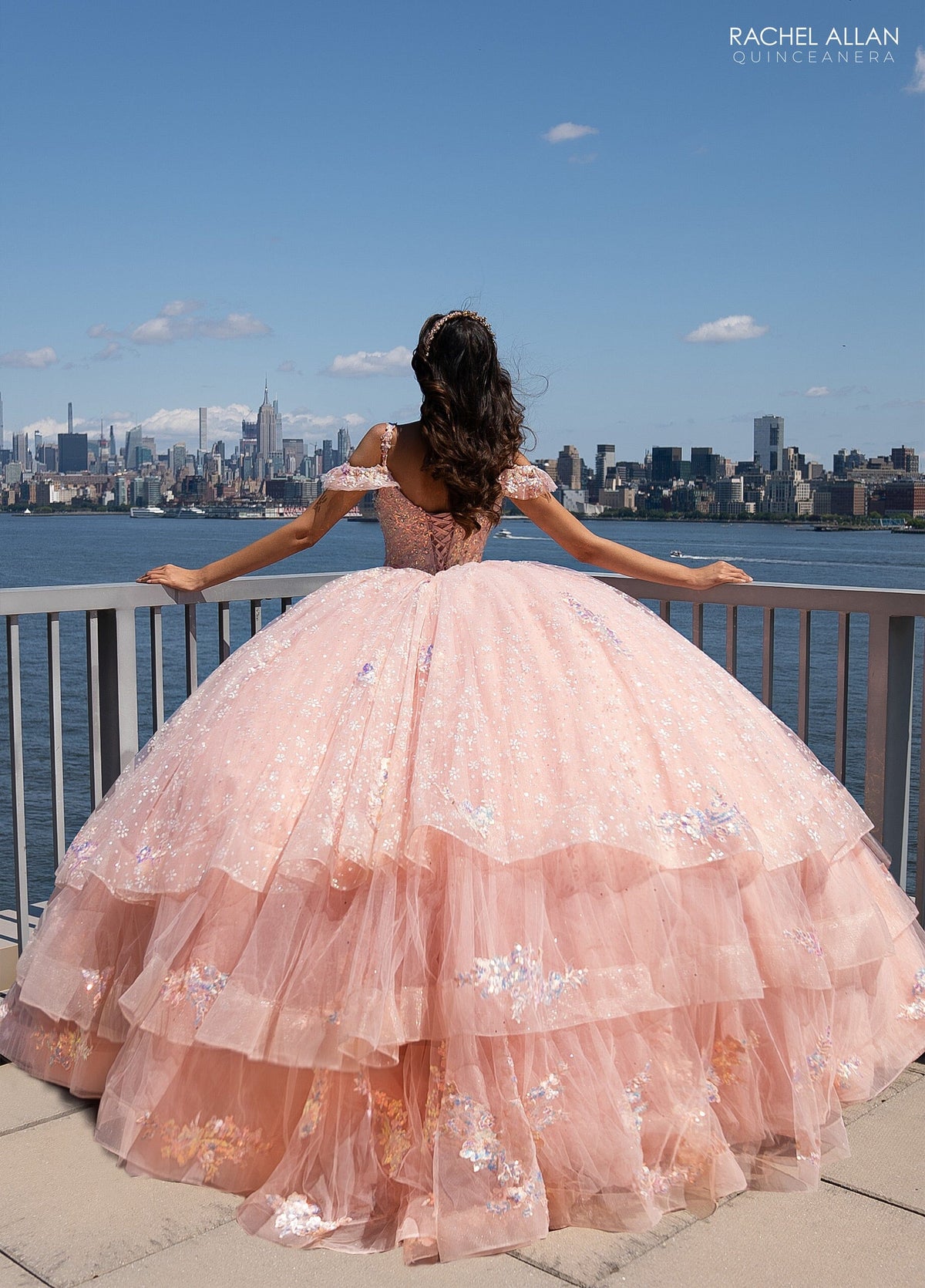 Rachel Allan RQ1136 V-Neck Ruffled Quinceanera Dress