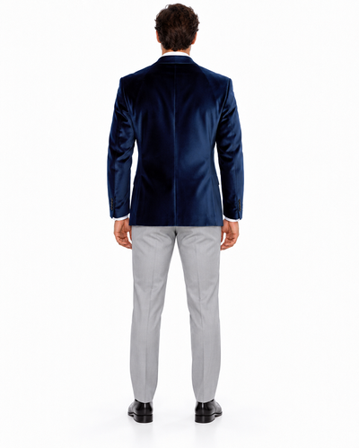 Velvet Blazer - Mens Velvet Jacket Sport Jacket For Men Navy