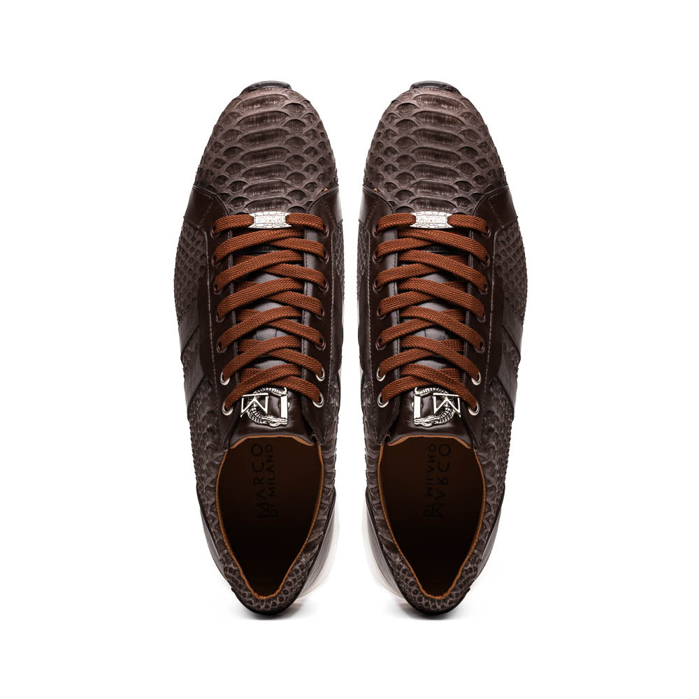Marco Di Milano Verona Python & Calfskin Sneakers Brown