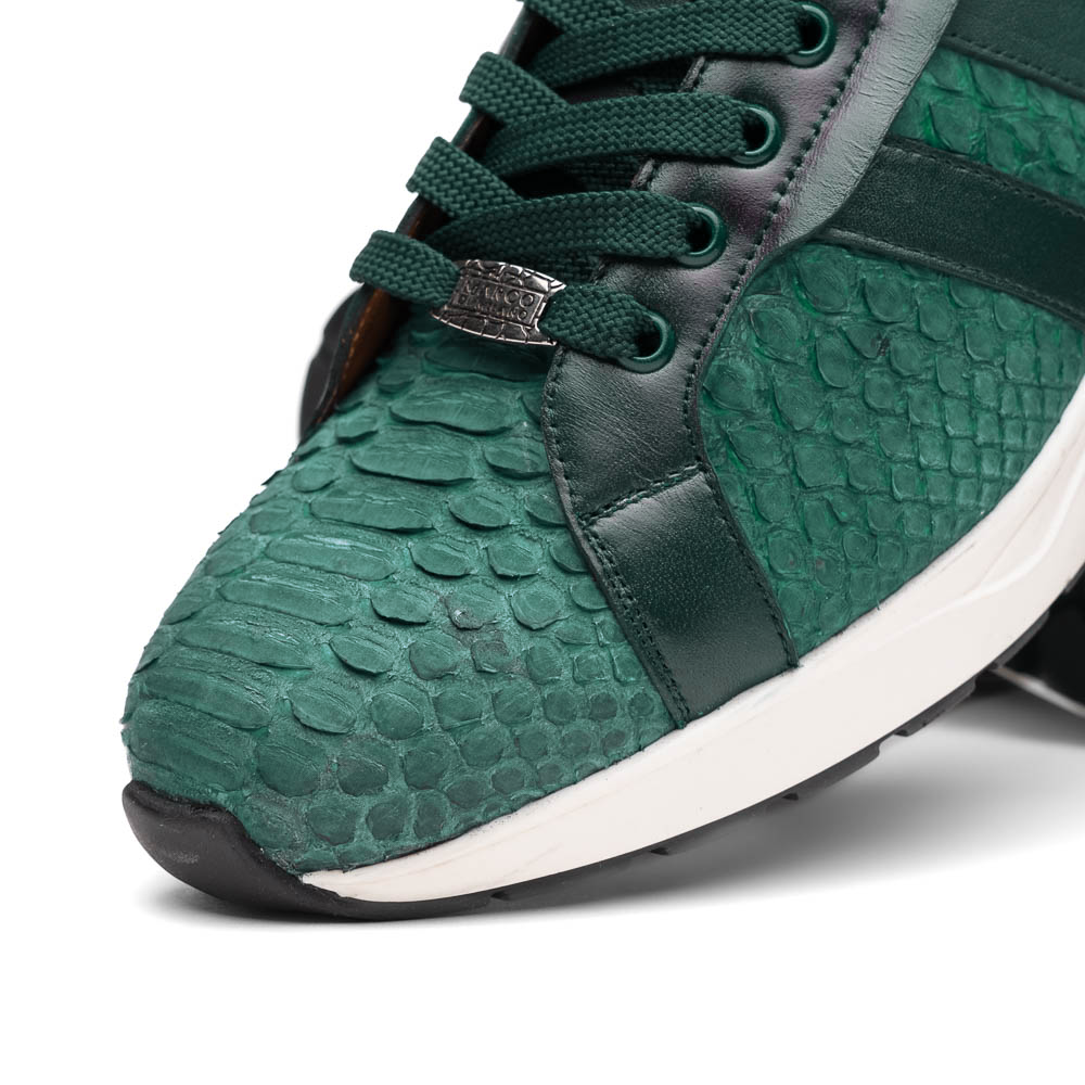 Marco Di Milano Verona Python & Calfskin Sneakers Green