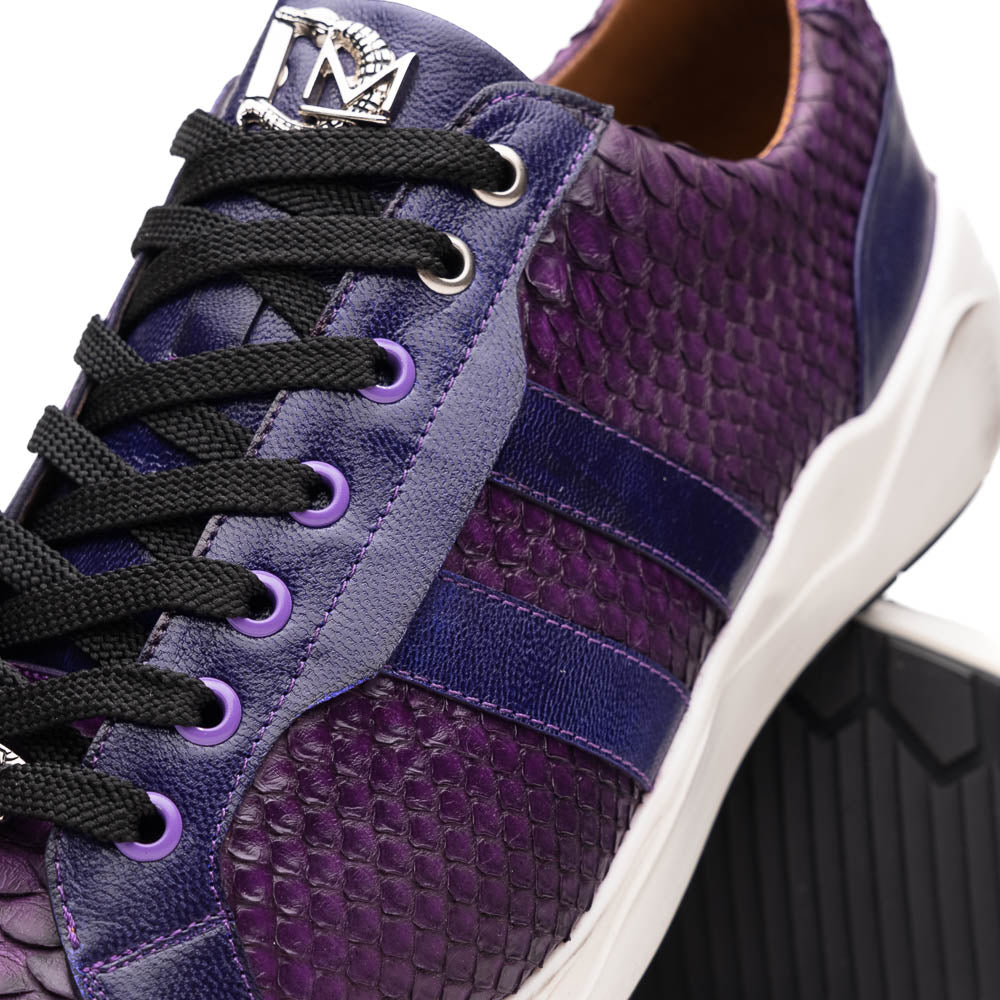 Marco Di Milano Verona Python & Calfskin Sneakers Purple