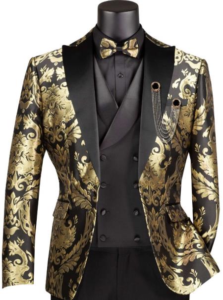 vinci-mens-black-and-gold-modern-fit-3pc-tuxedo-suit