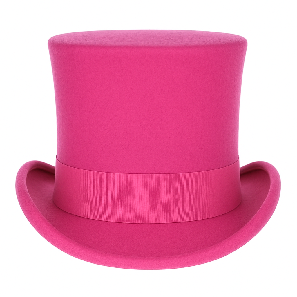 Victorian Steampunk Hot Pink Felt Top Hat