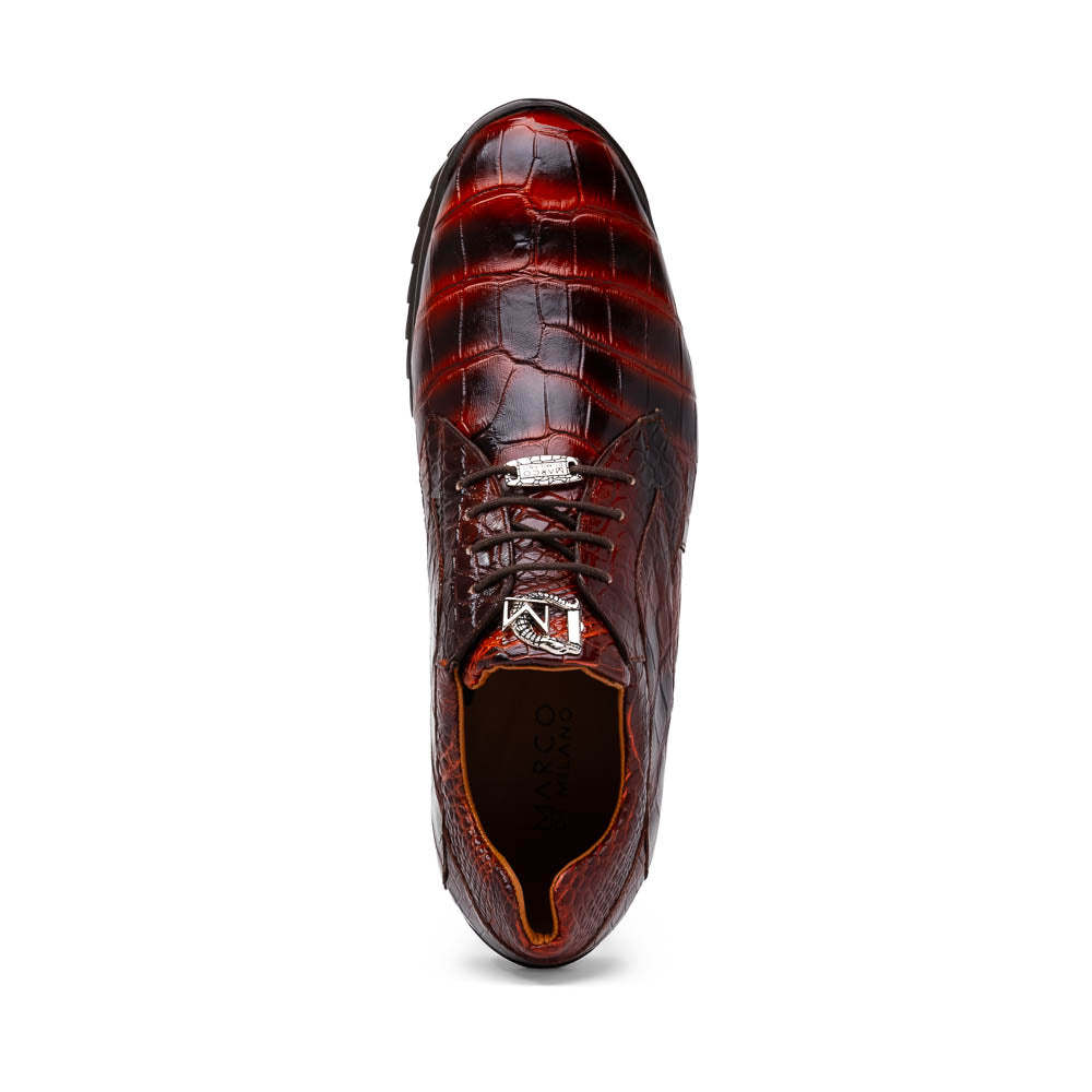 Marco Di Milano Vulcan Alligator Sneakers Cognac