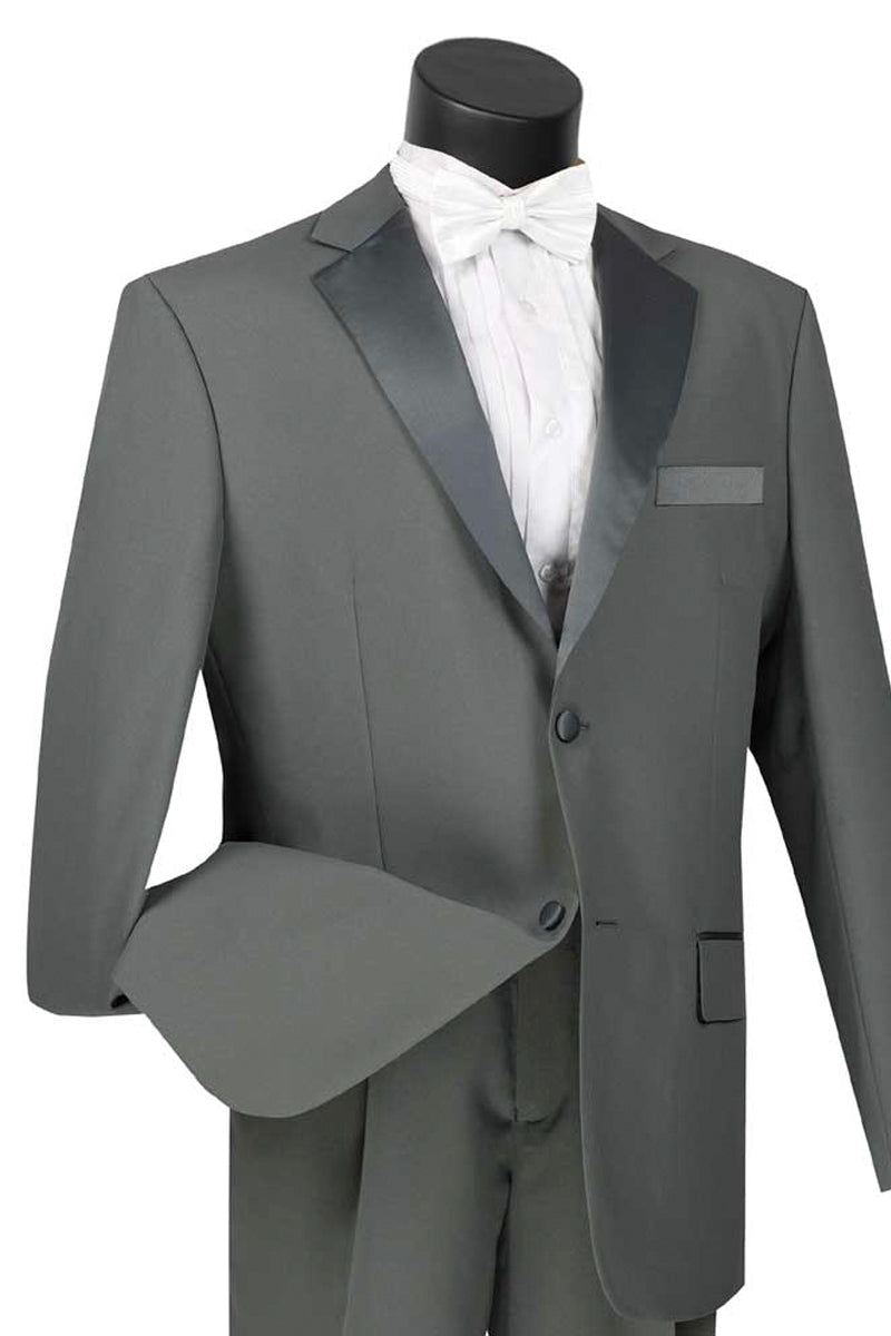 Classic Fit 2 Button Grey Poplin Tuxedo