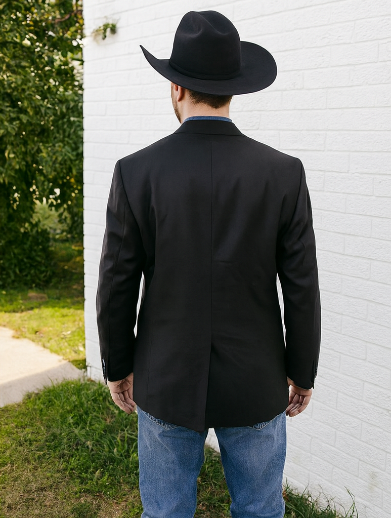 Western Cowboy Blazer for Men in Black