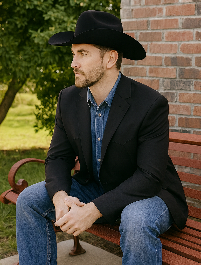 Western Cowboy Blazer for Men in Black