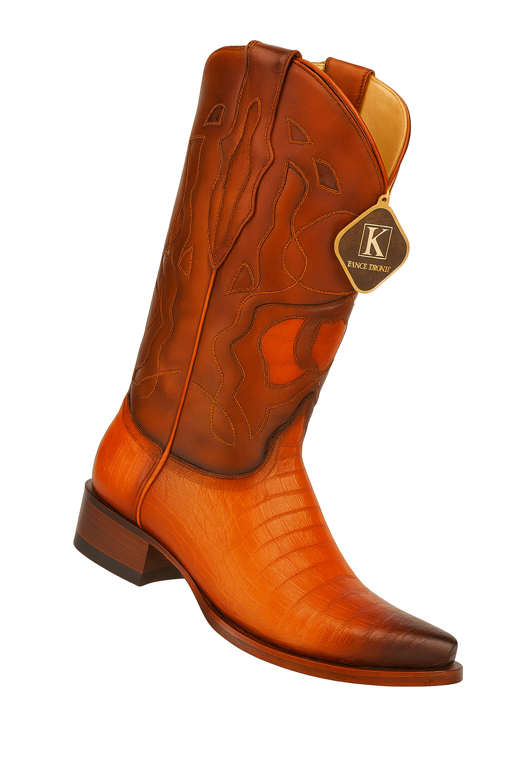 Caiman Belly Snip Toe Boots by King Exotic