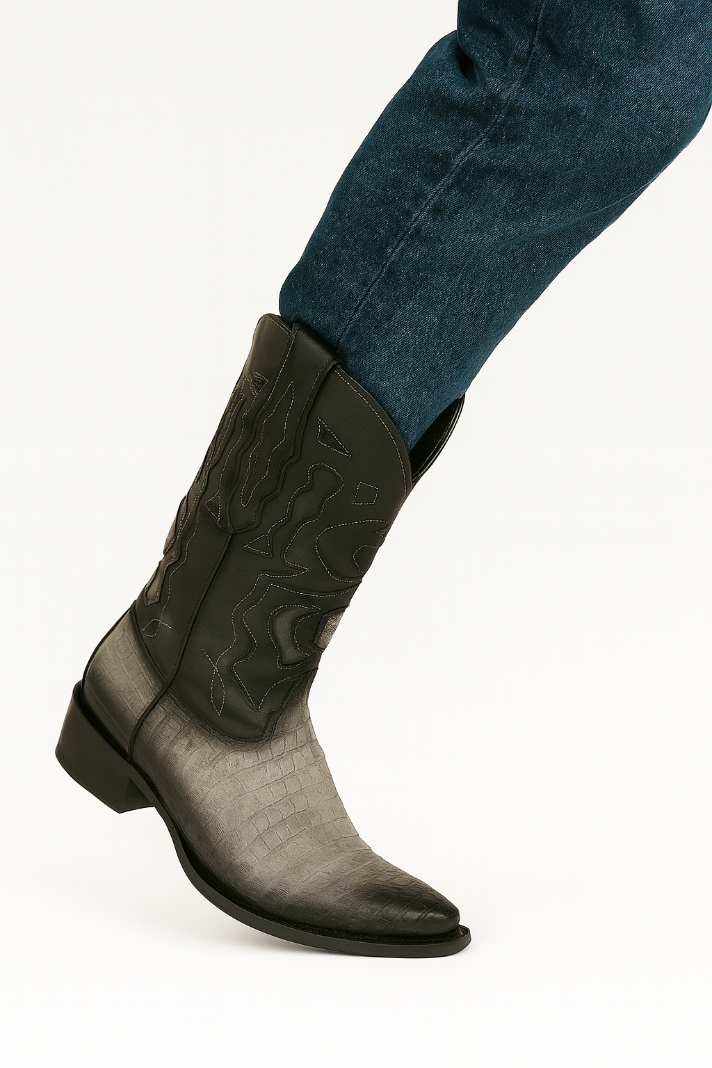 Caiman Belly Snip Toe Boots by King Exotic