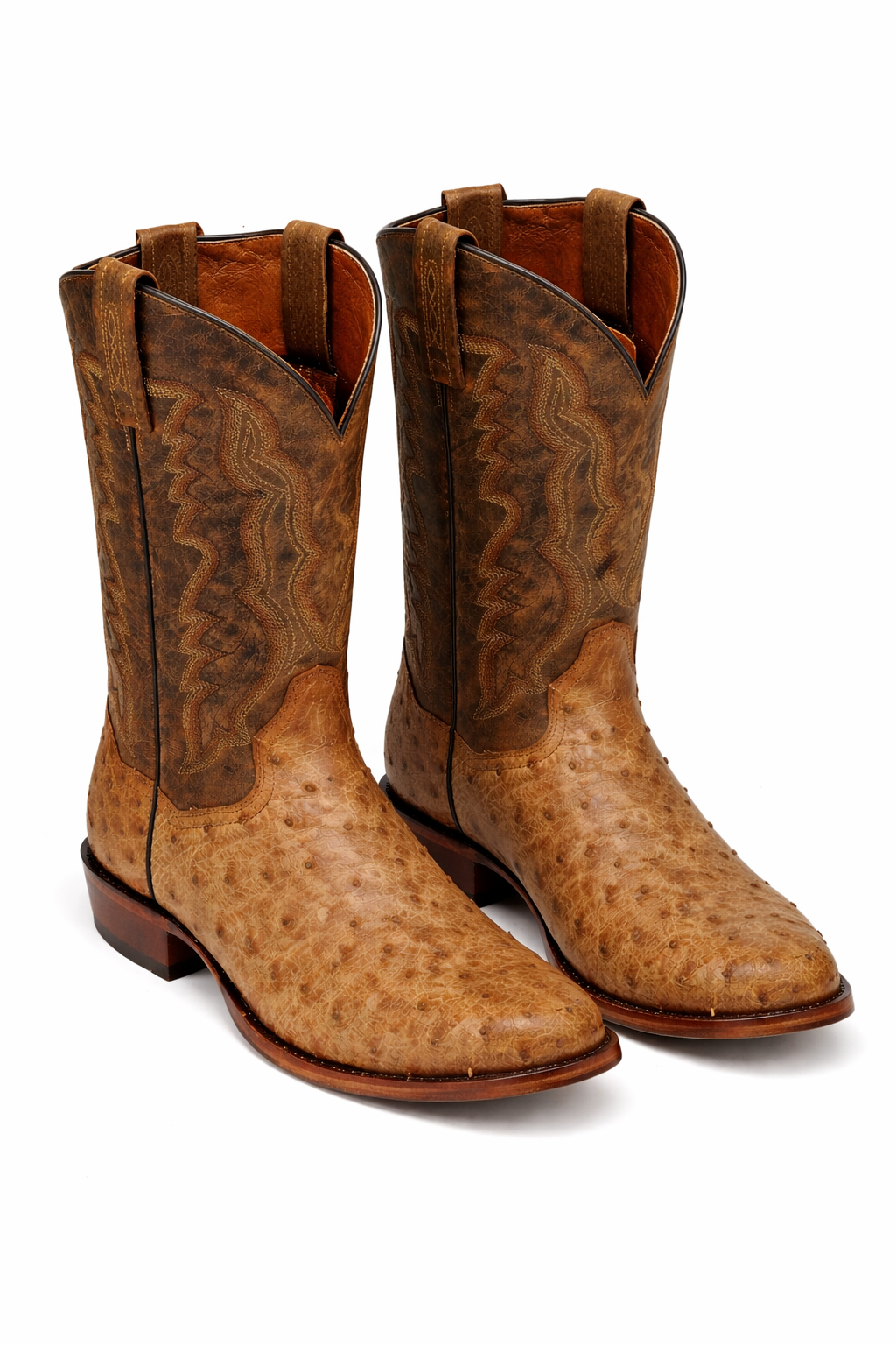 Dan Post Gehrig Saddle Ostrich Western Boots