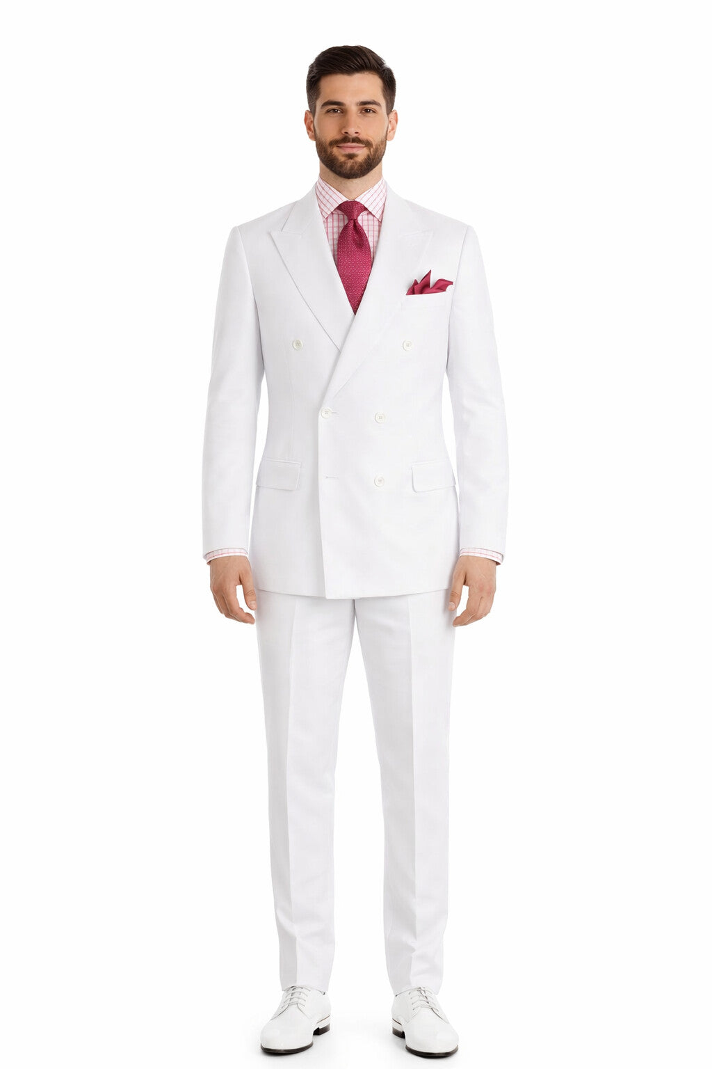 Apollo King Men's 2pc Double Breasted Outlet Suit Pleated Pants