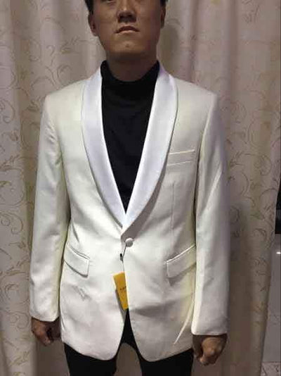 White Blazer ~ Suit Jacket Flap Front Pockets