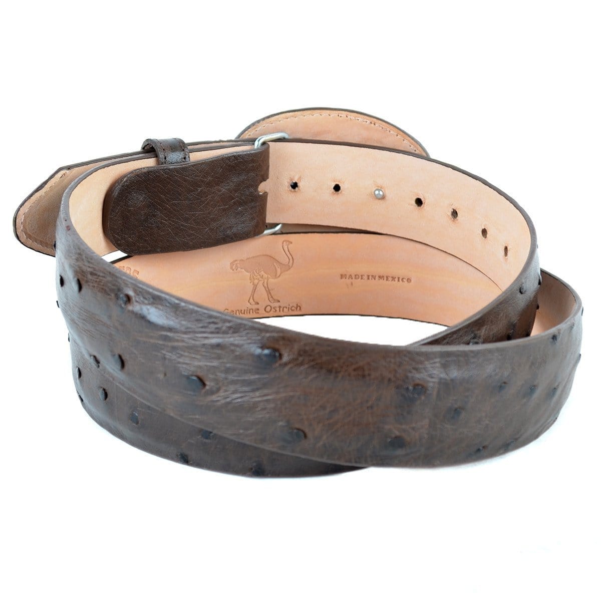 Men's Ostrich Skin Cowboy Belt by Wild West Boots