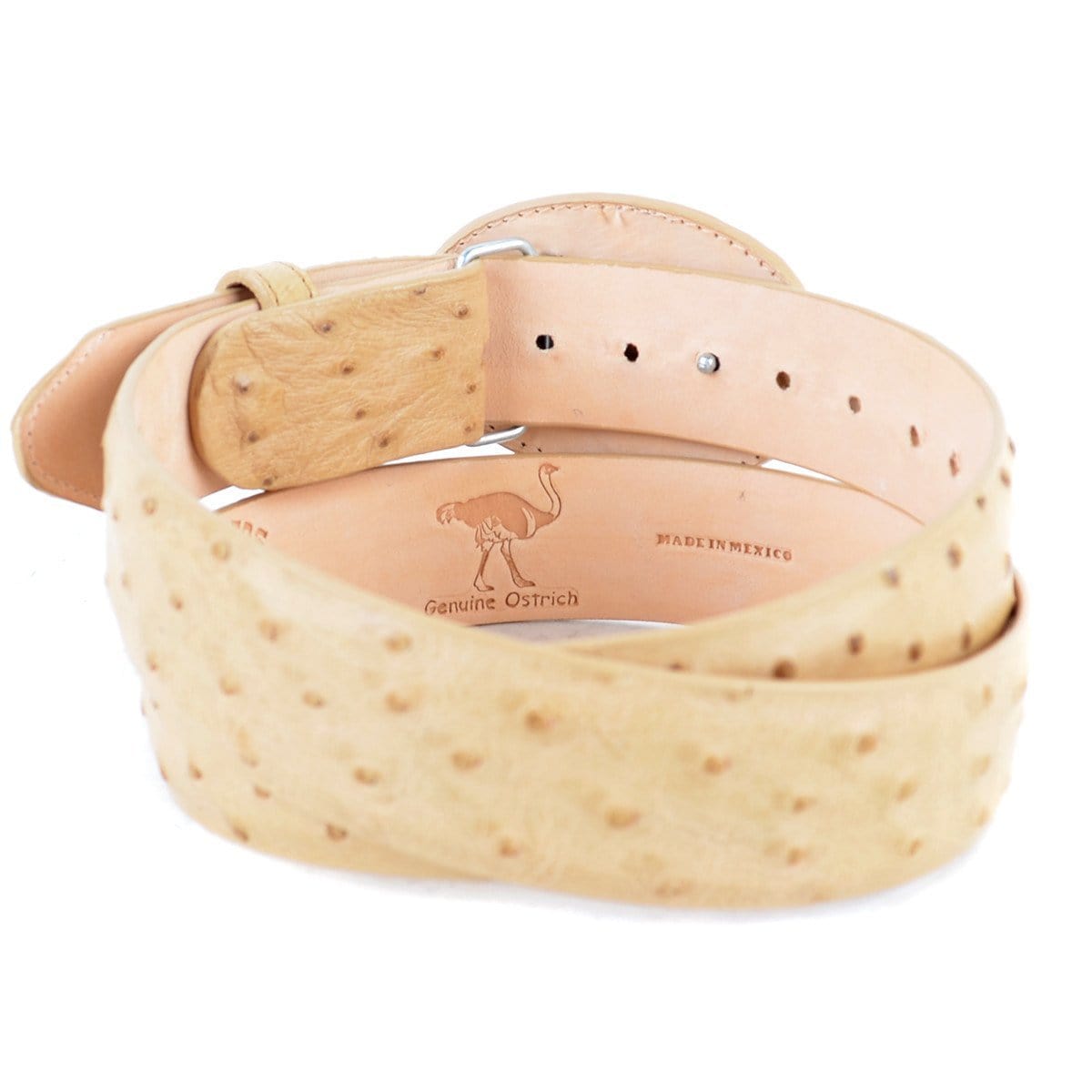 Ostrich Skin Cowboy Belt by Wild West Boots