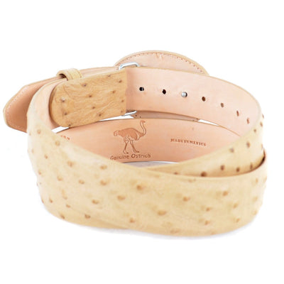 Ostrich Skin Cowboy Belt by Wild West Boots